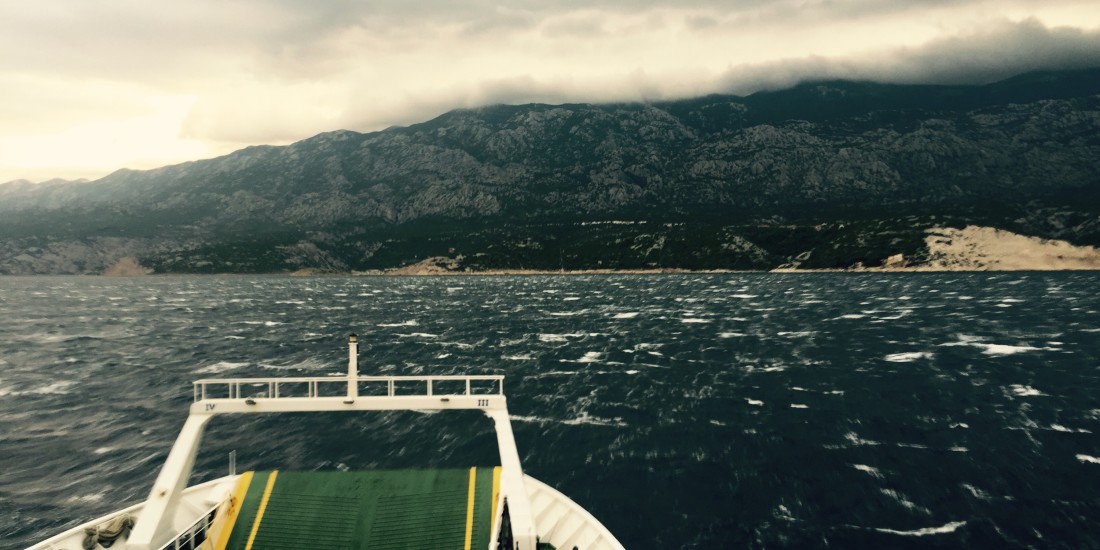 Island of Rab crossing to the Croatian mainland