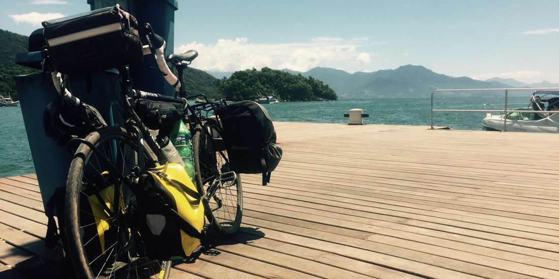 Cycling the BR-101, bike on Ilha Grange