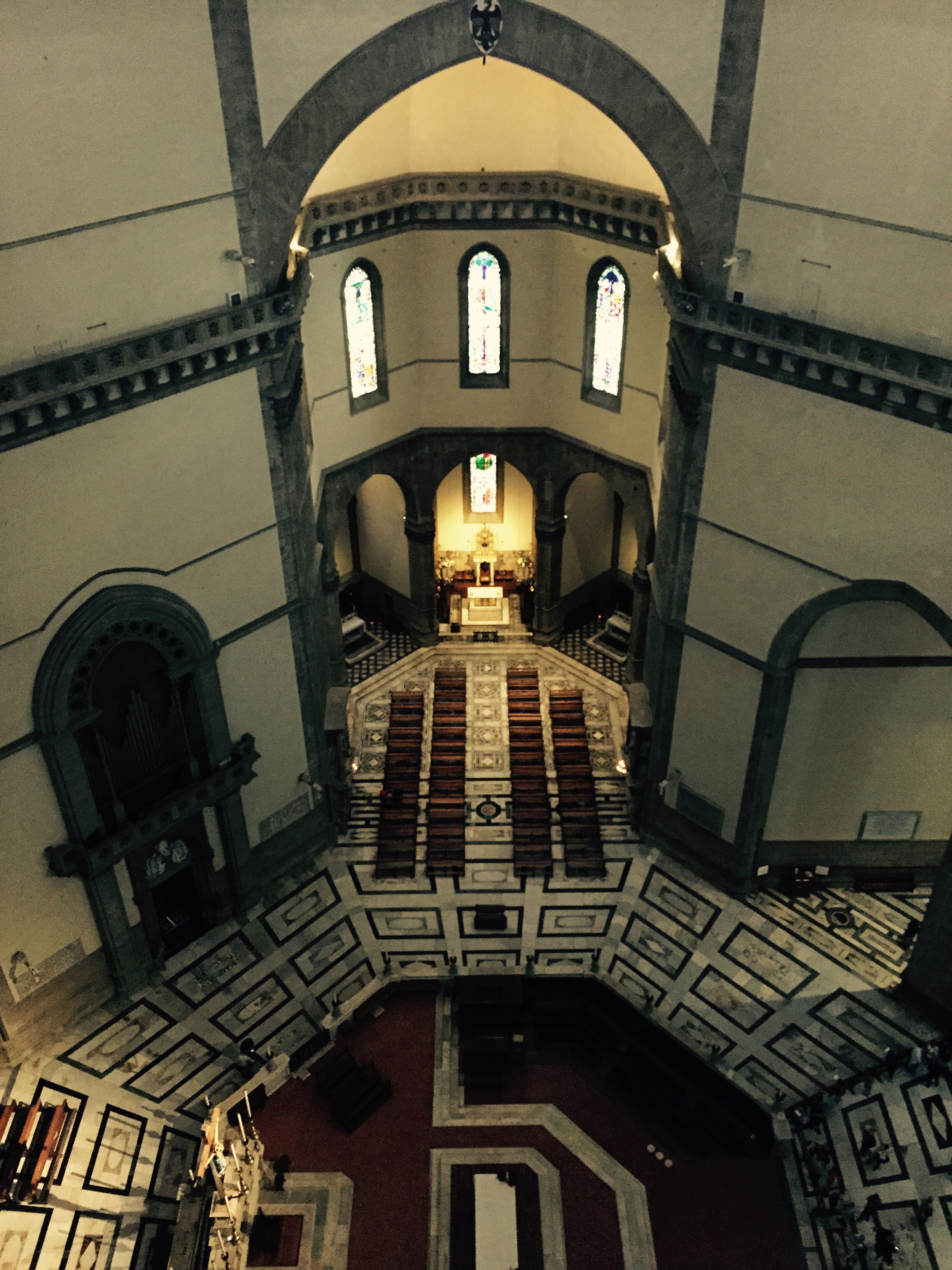 View down into the Duomo, Florence