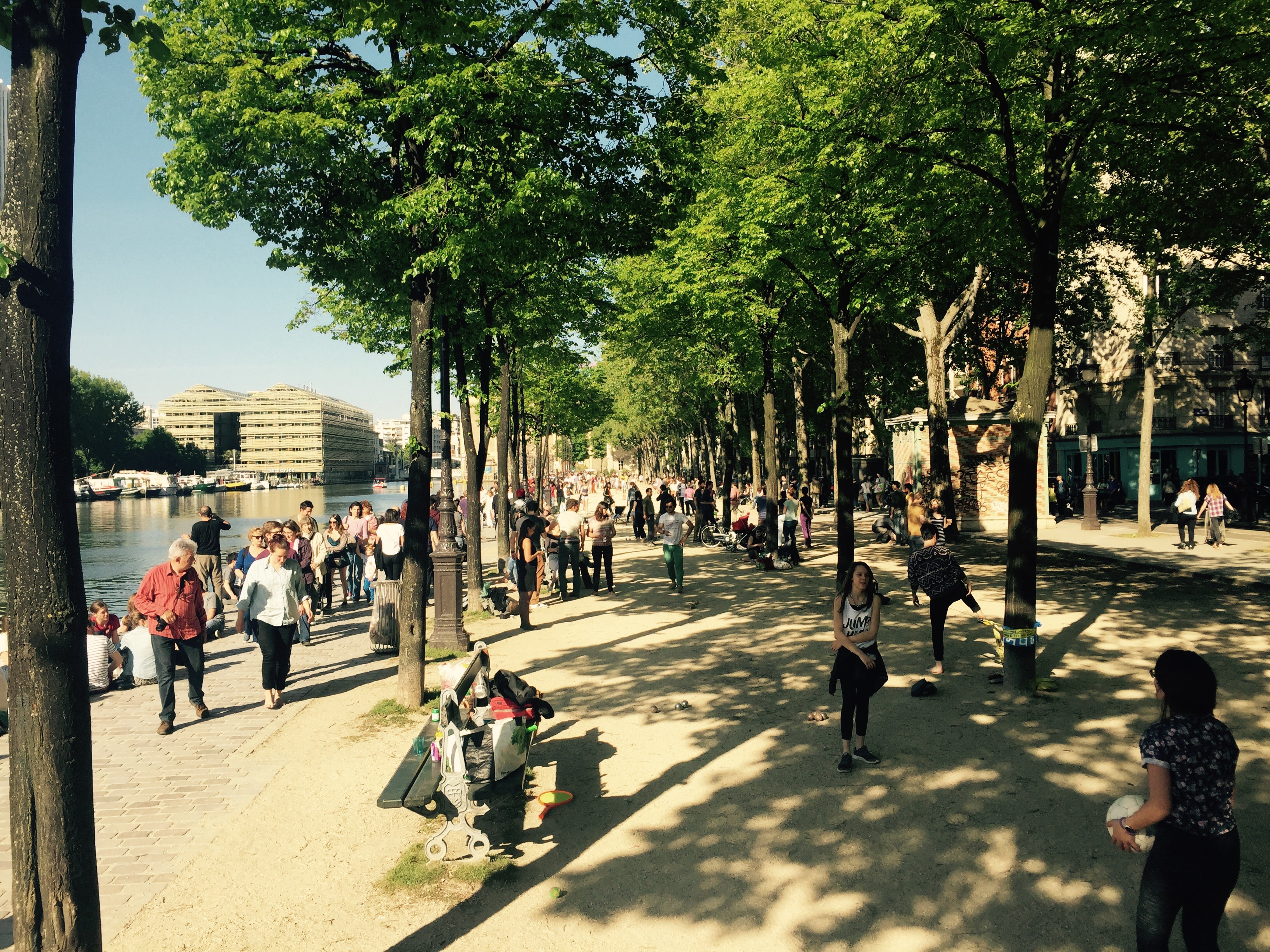 Canal by the Stalingrad in Paris