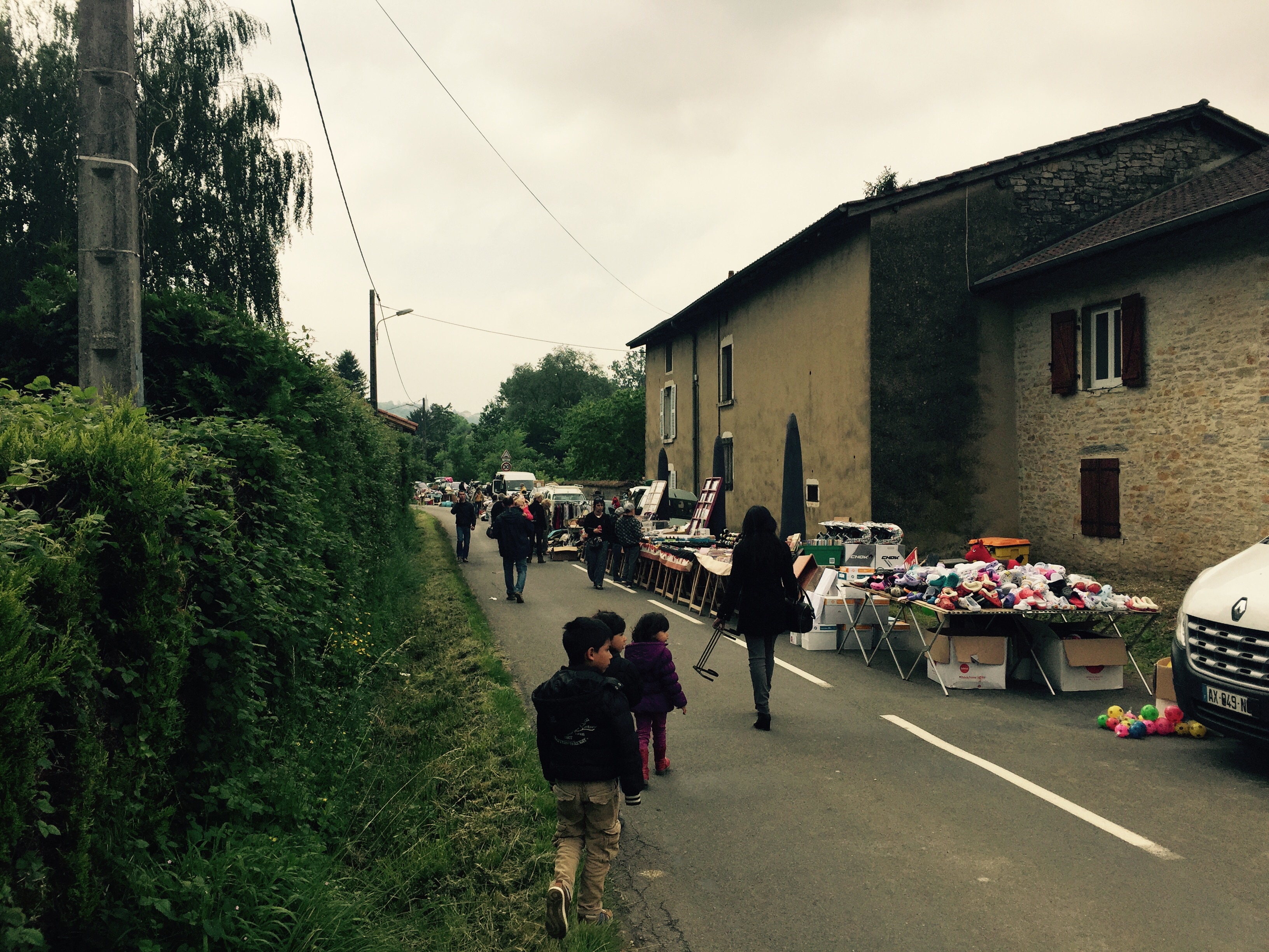 Weekend village street stalls