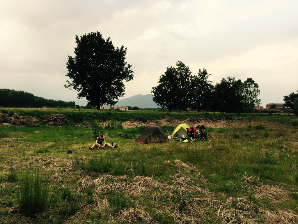 Wild-camping on an old lake bed