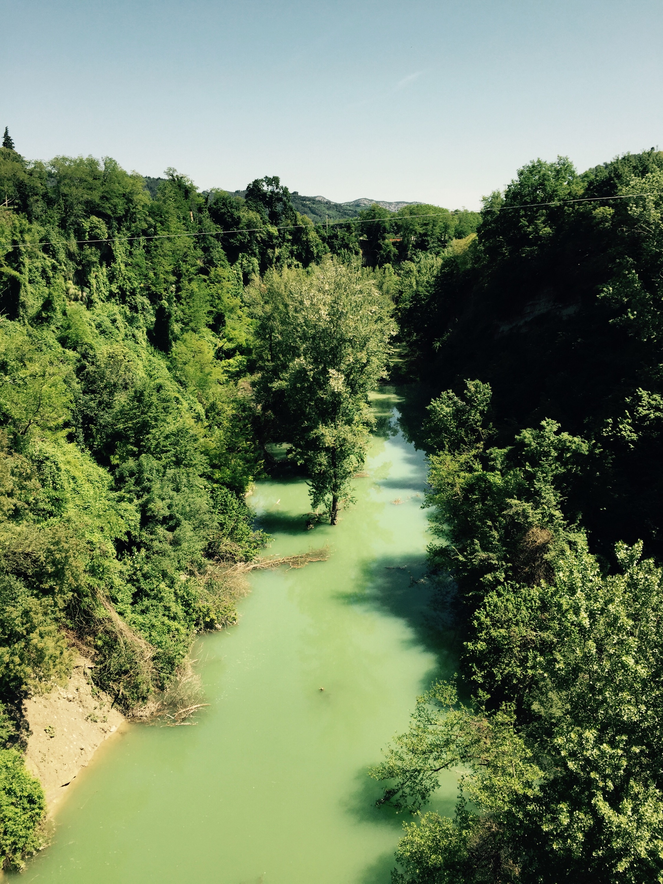 The Fiume Senio river, Italy