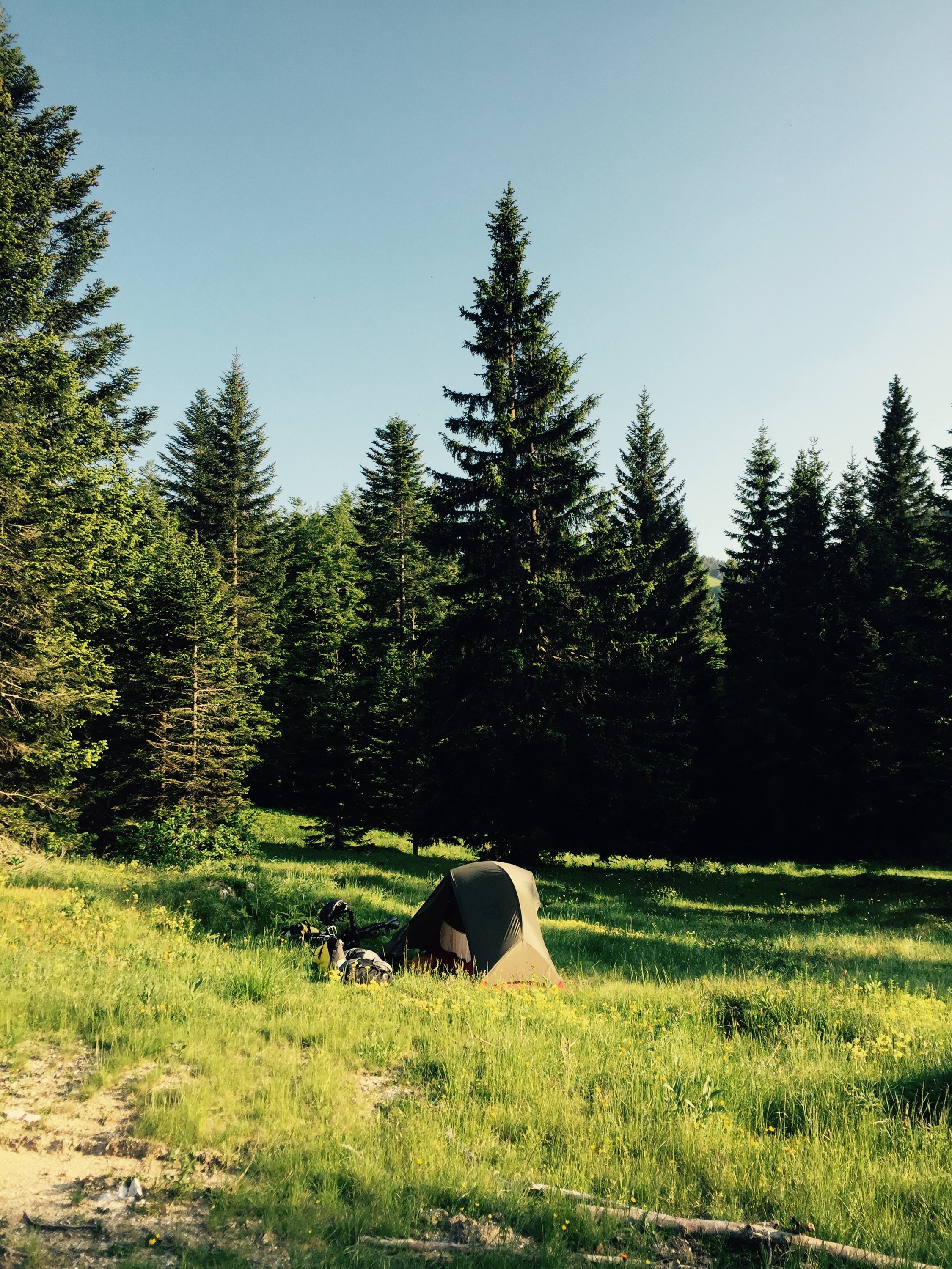 Camping near the Bohinjsko Seldo pass