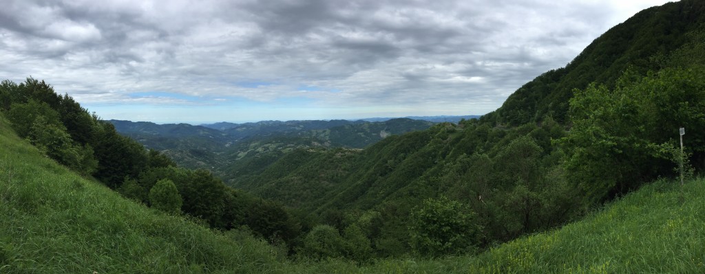 The Apennine Mountains looking North