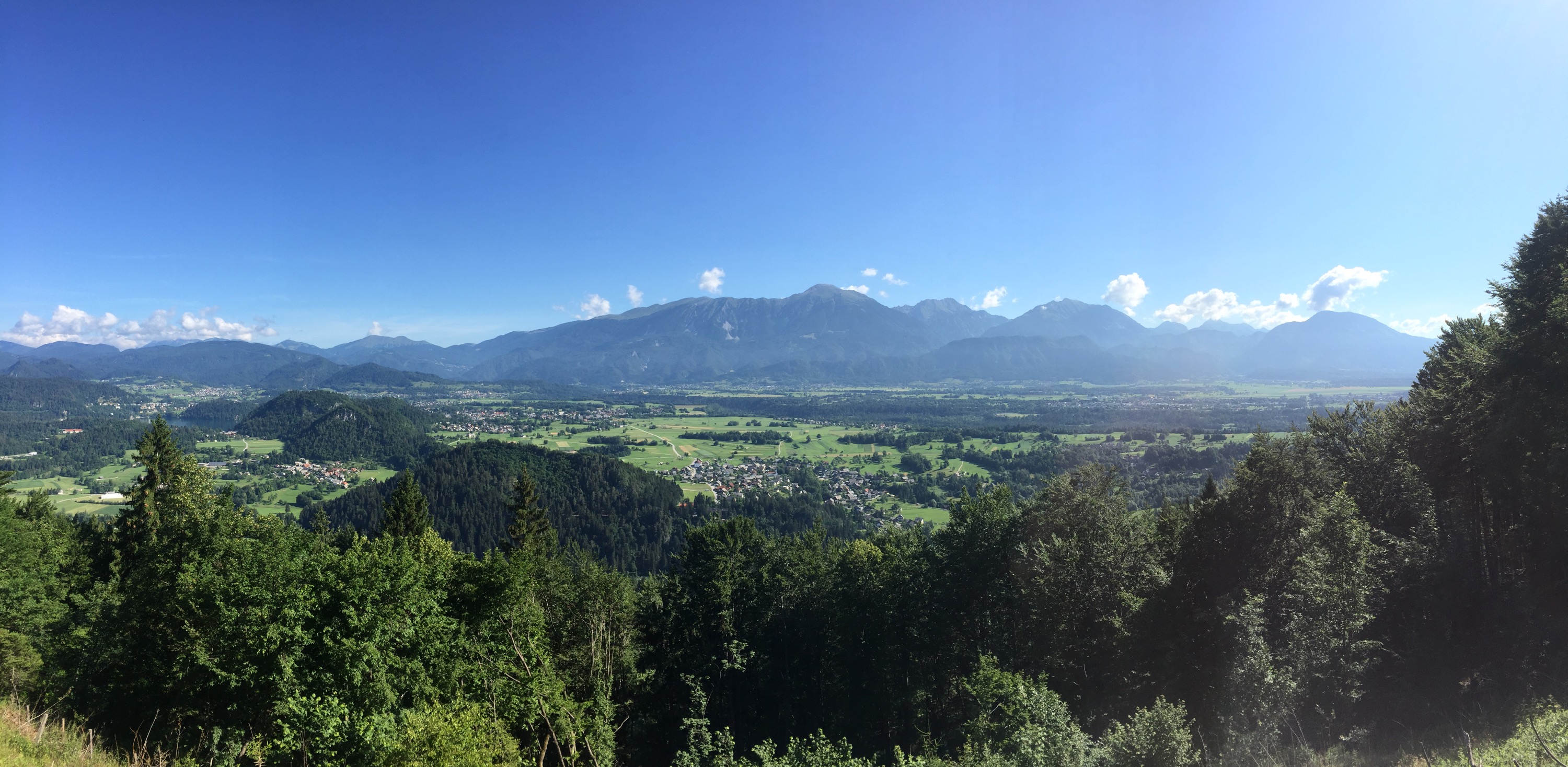 Oglar view point, over Bled and Ribno