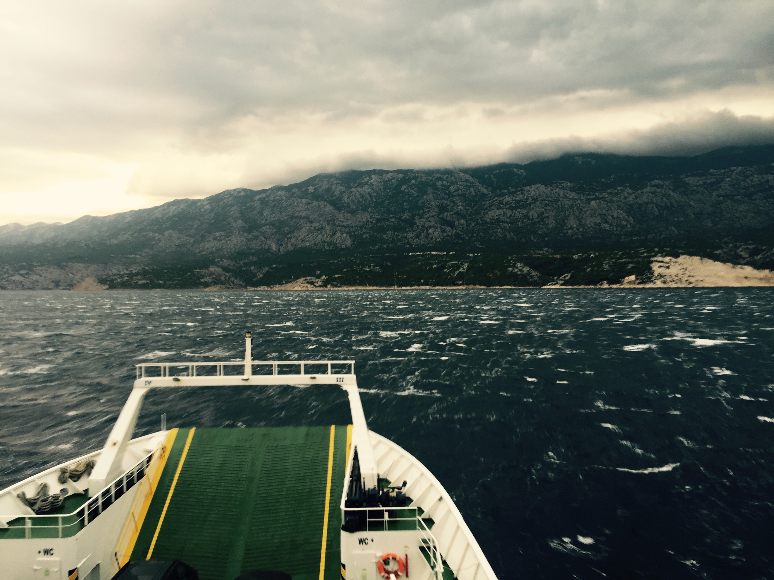 Island of Rab crossing to the Croatian mainland