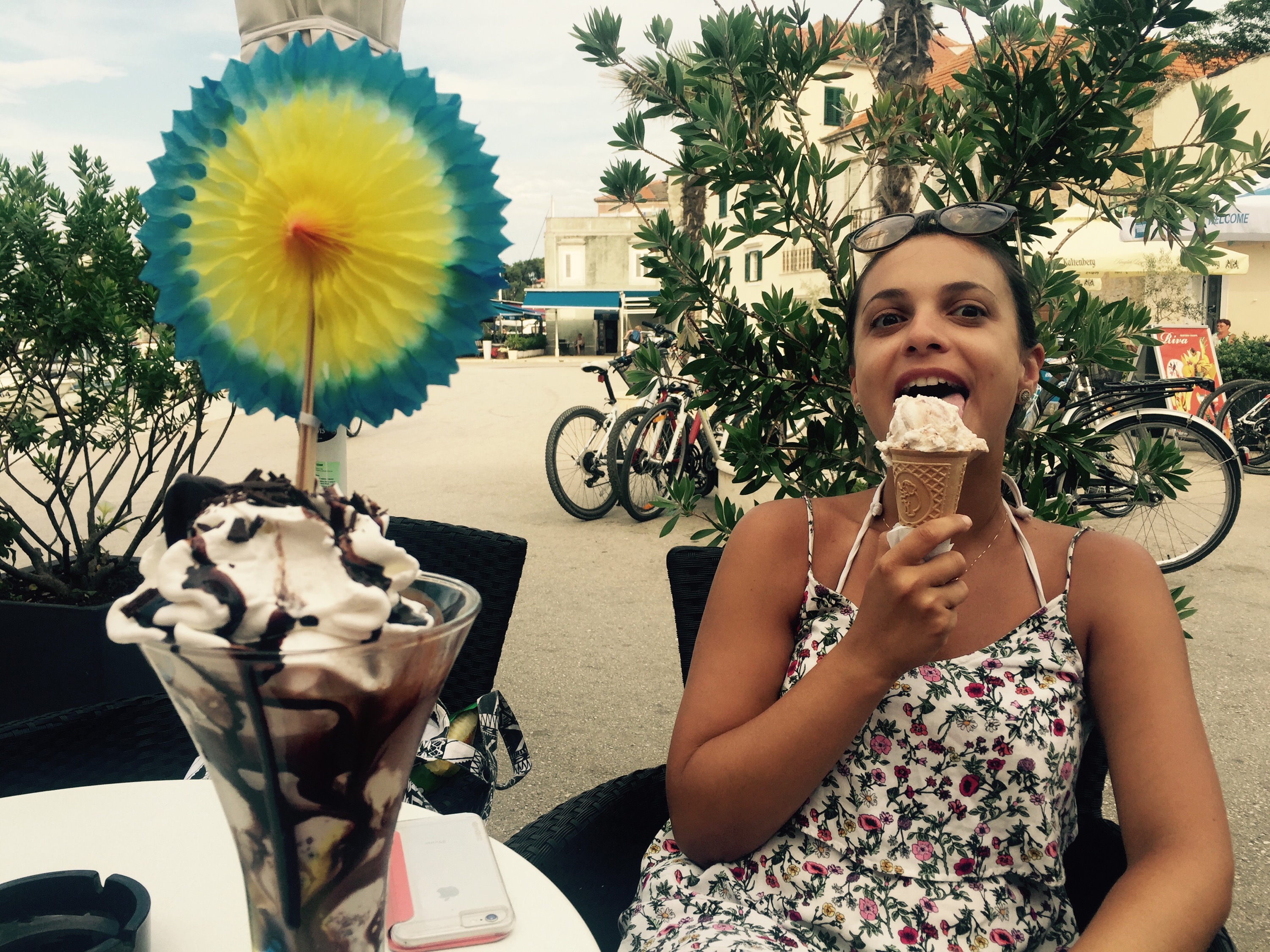 Anne with ice-cream, Hvar island