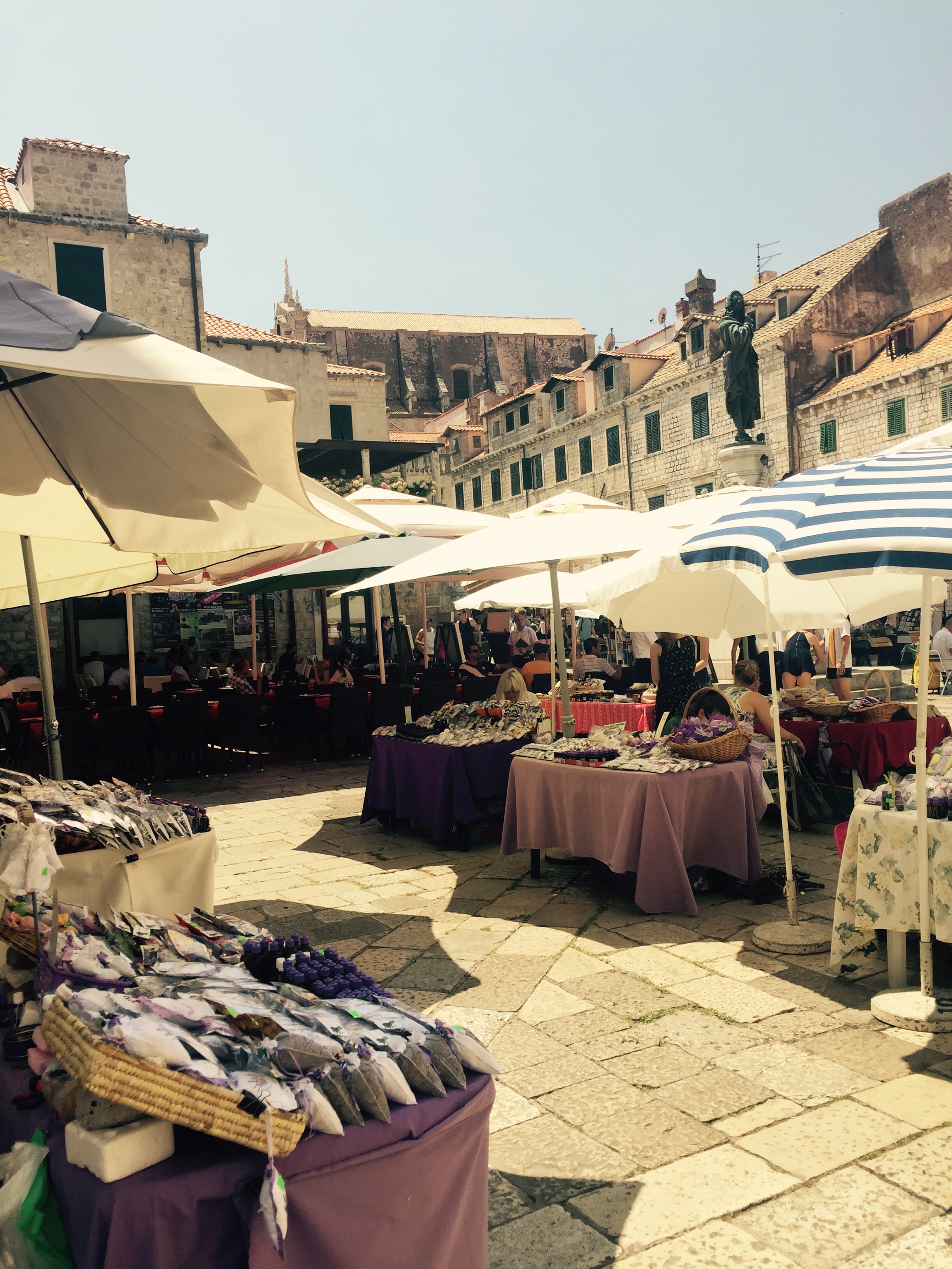 Lavender market in Dubrovnik old town, Croatia