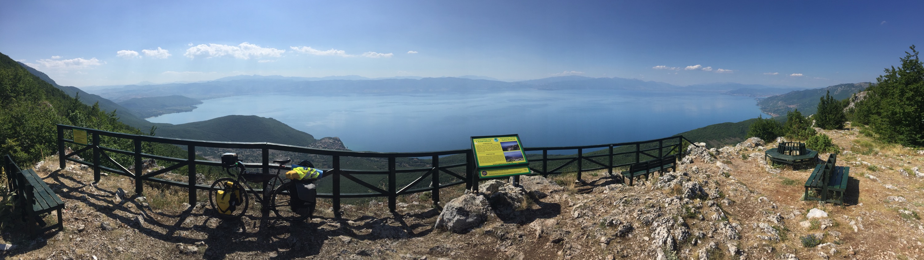 Lake Ohrid from the top of Galičica national park, Macedonia