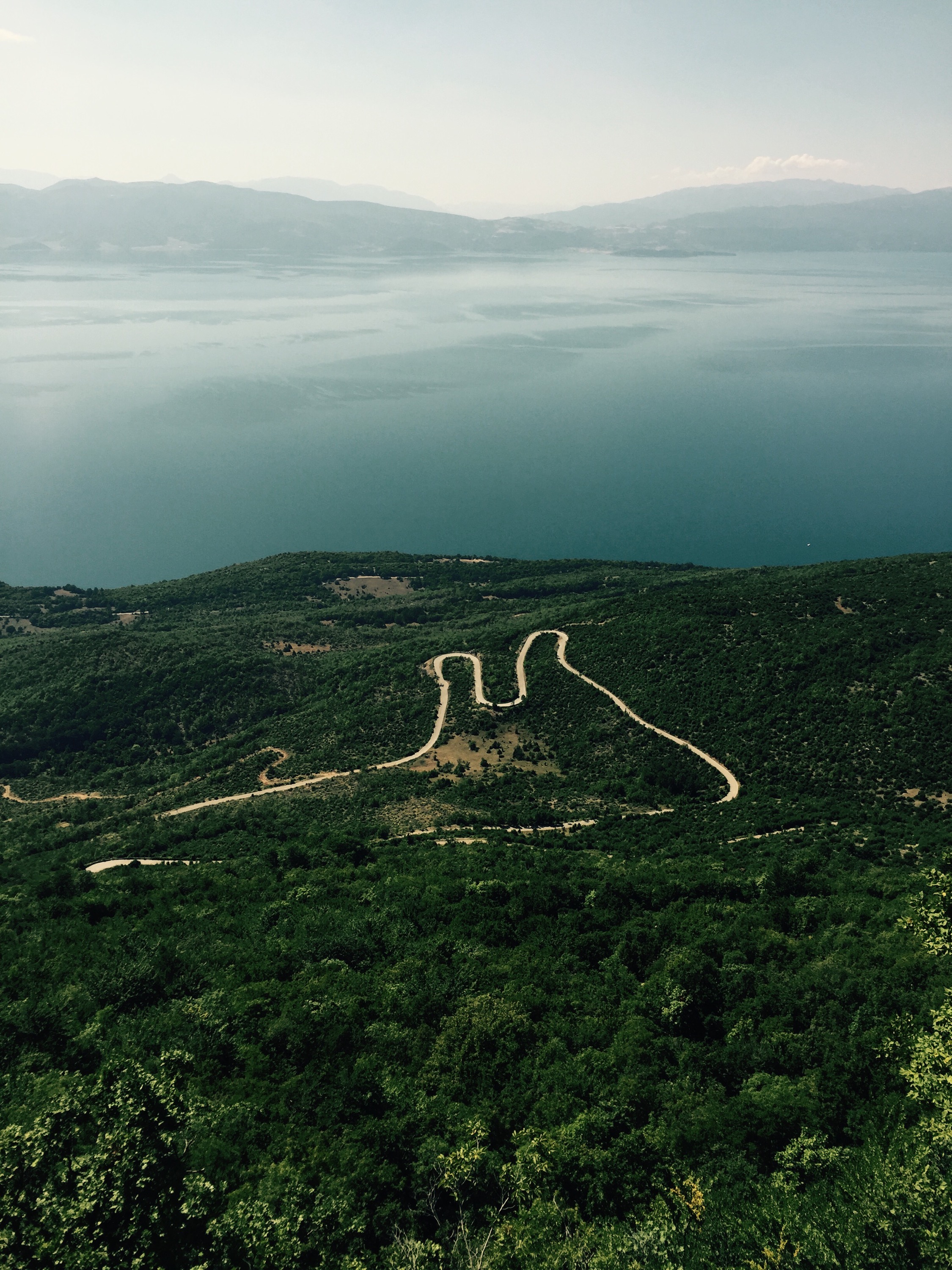 Lake Ohrid from the top of Galičica national park, Macedonia