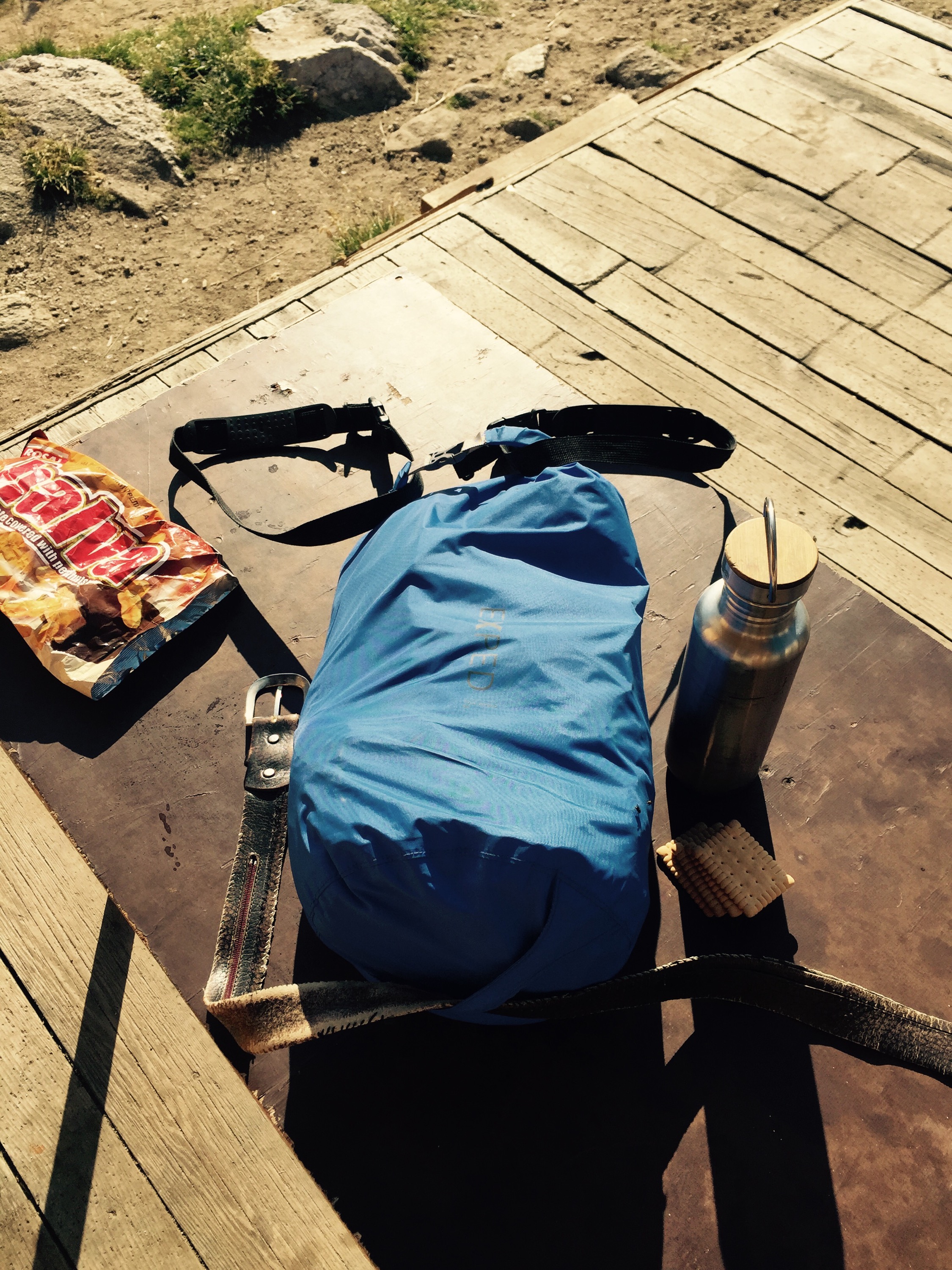 Bodged dry-bag backpack, Mt Musala, Bulgaria