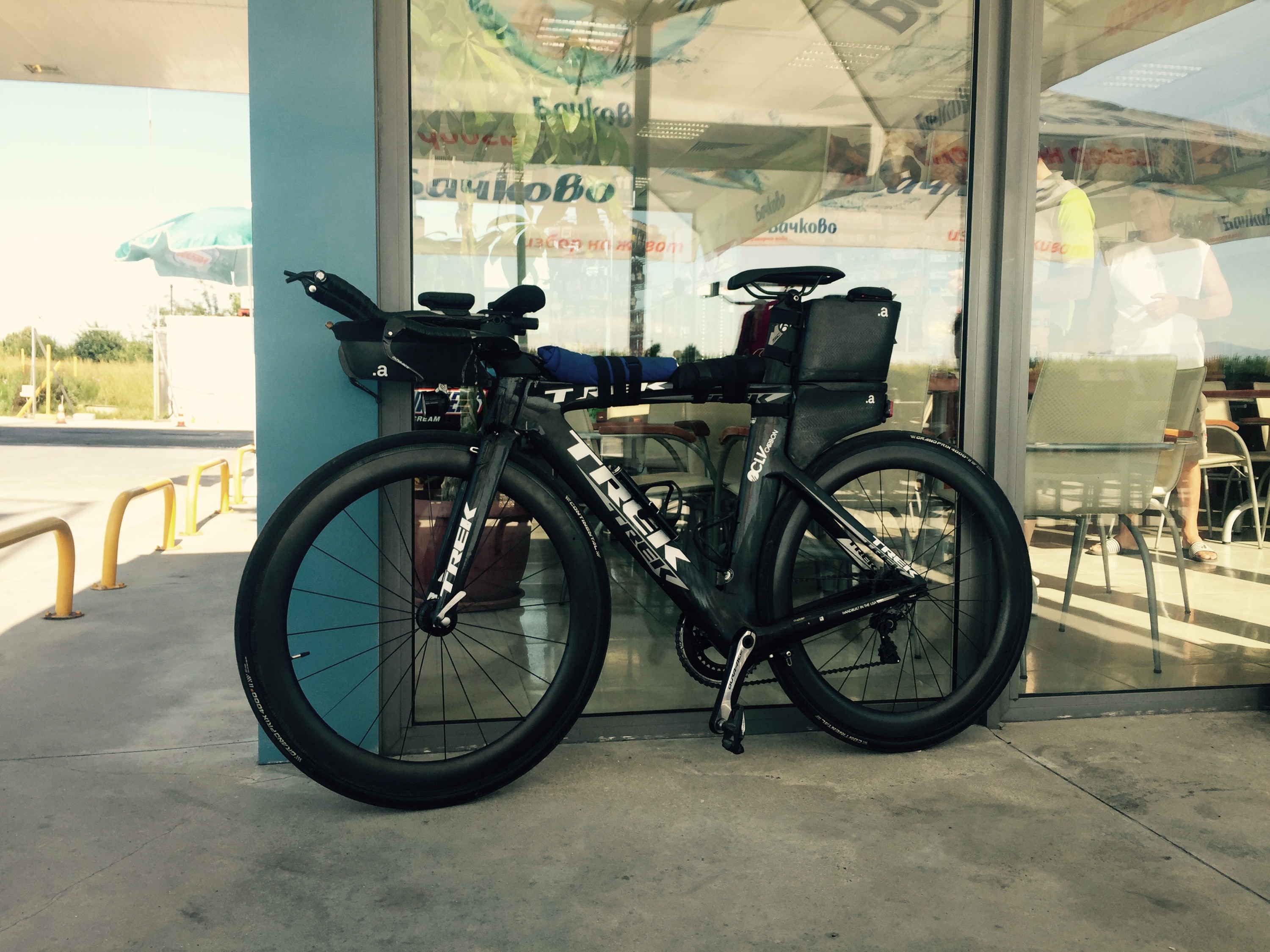 Time Trial bike of Ultan Coyle, Trans Continental racer, Bulgaria