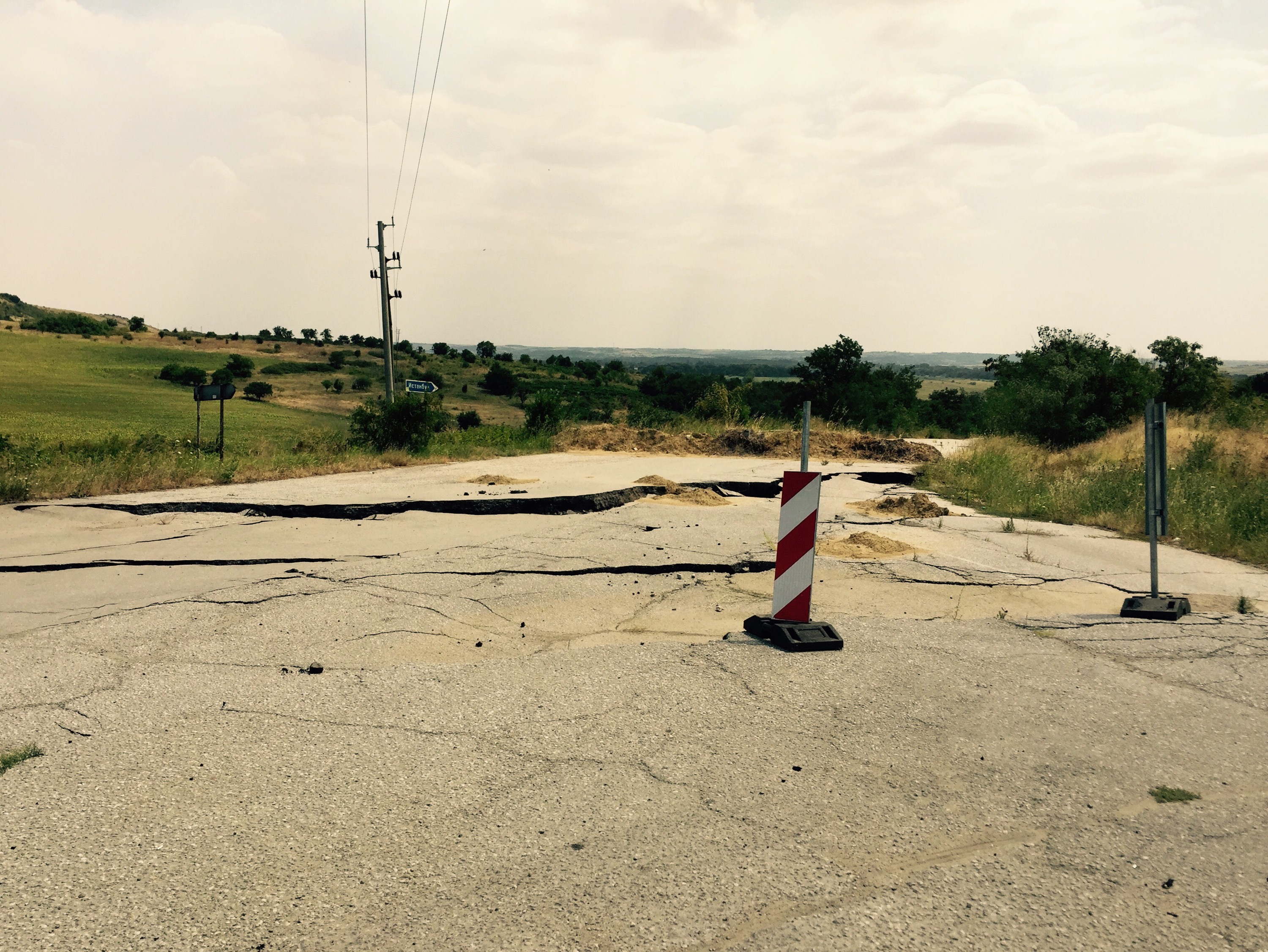 Broken road, Bulgaria