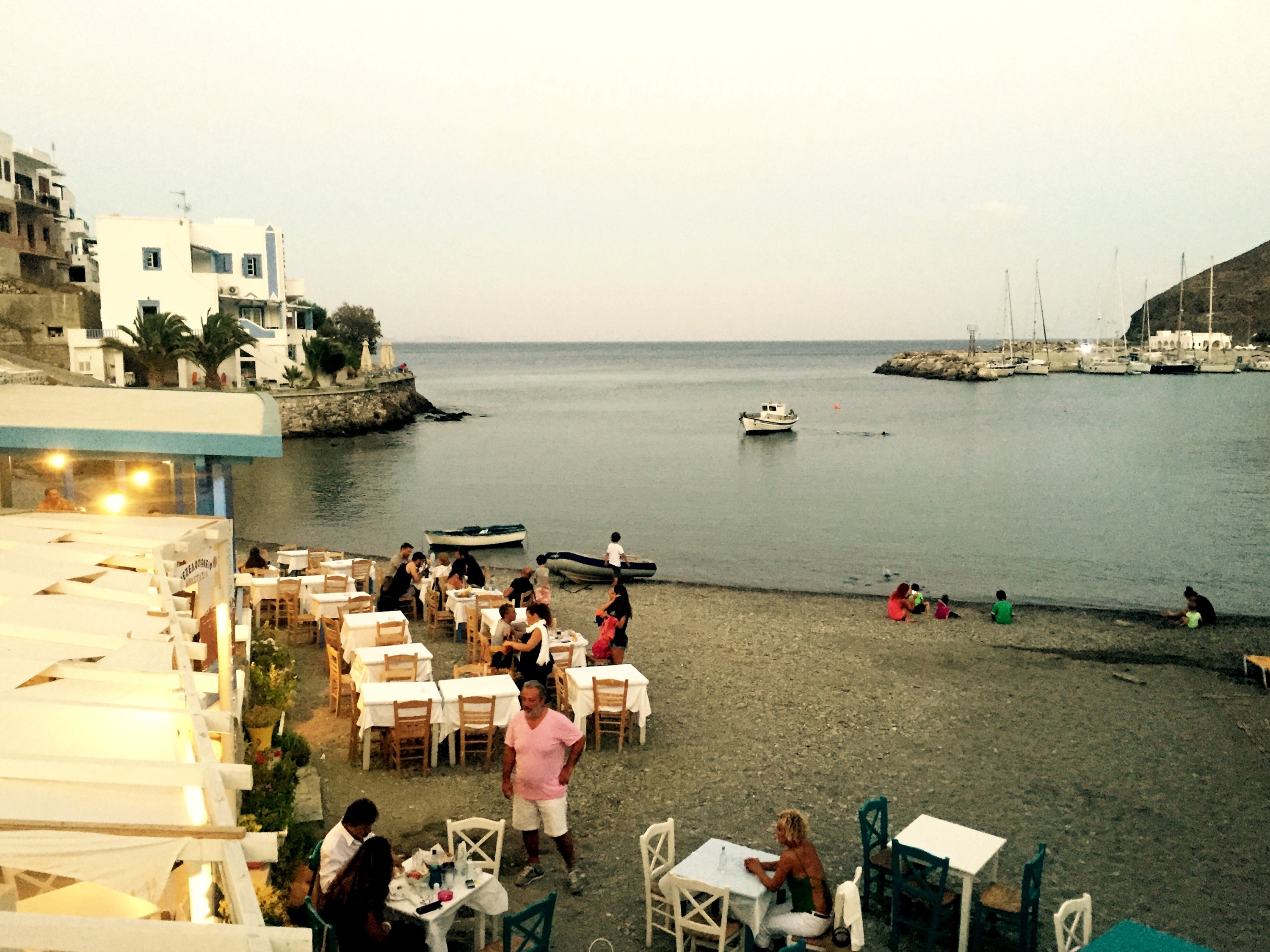 Beach bar, Astypalea harbour, Greece