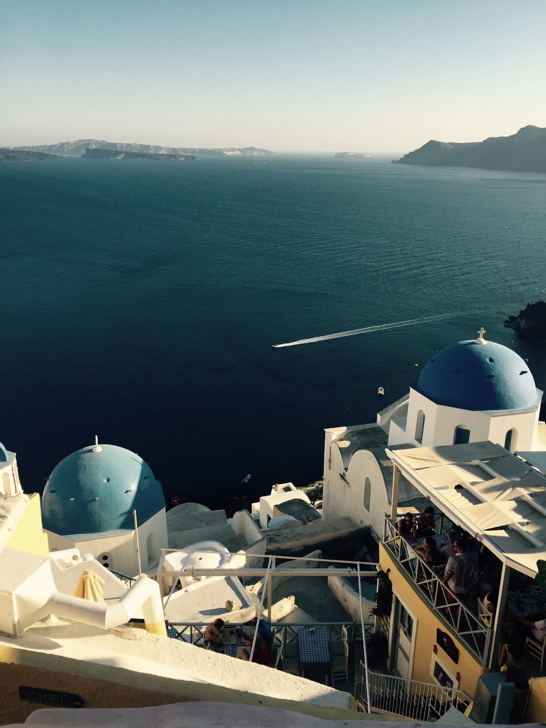 Blue dome churches, Santorini, Thira, Greece