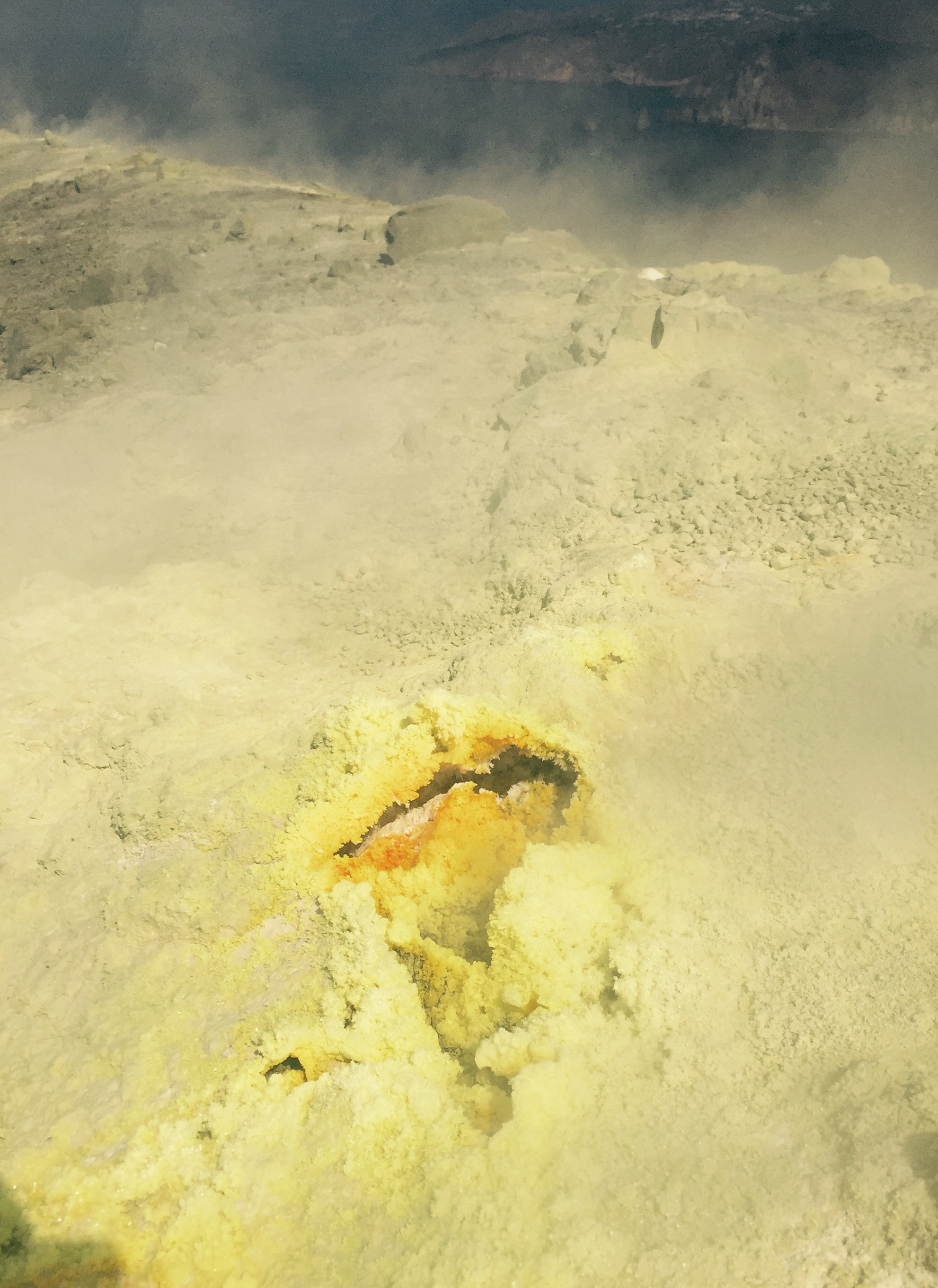 Sulfur vent Vulcano, Italy