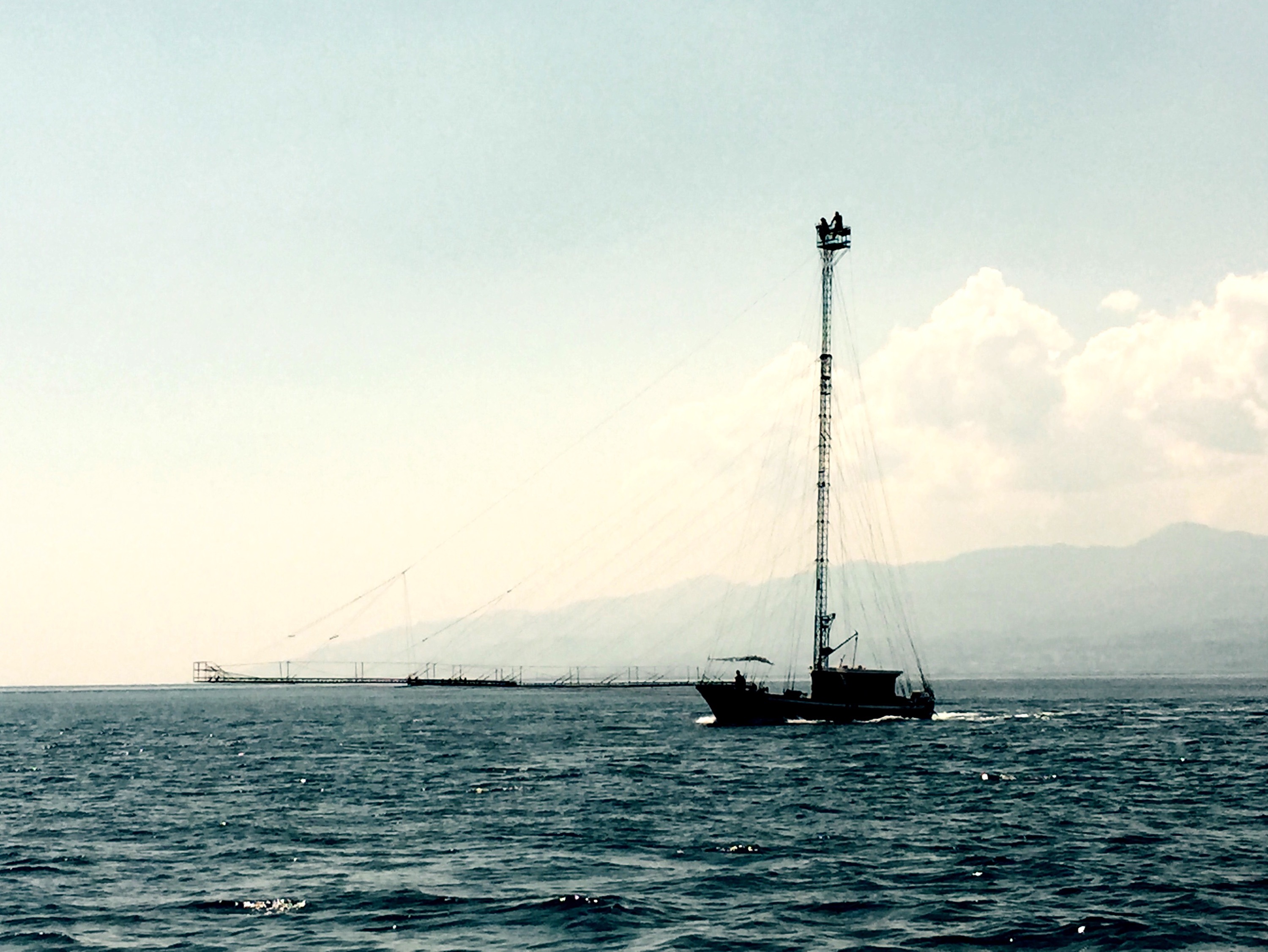 Sword fish hunting boat, Messina strights, Italy