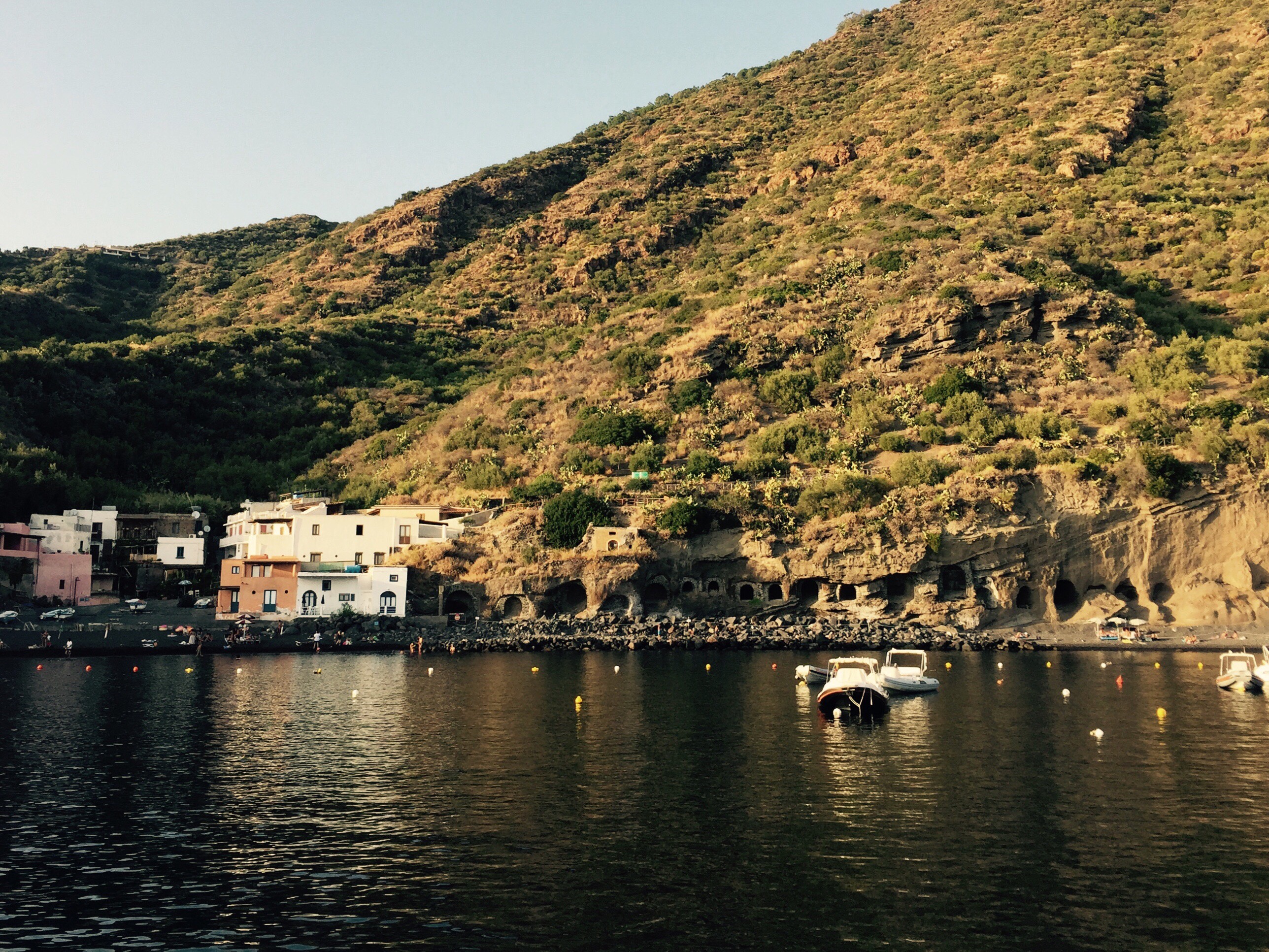 Old fishermans caves Salina, Italy