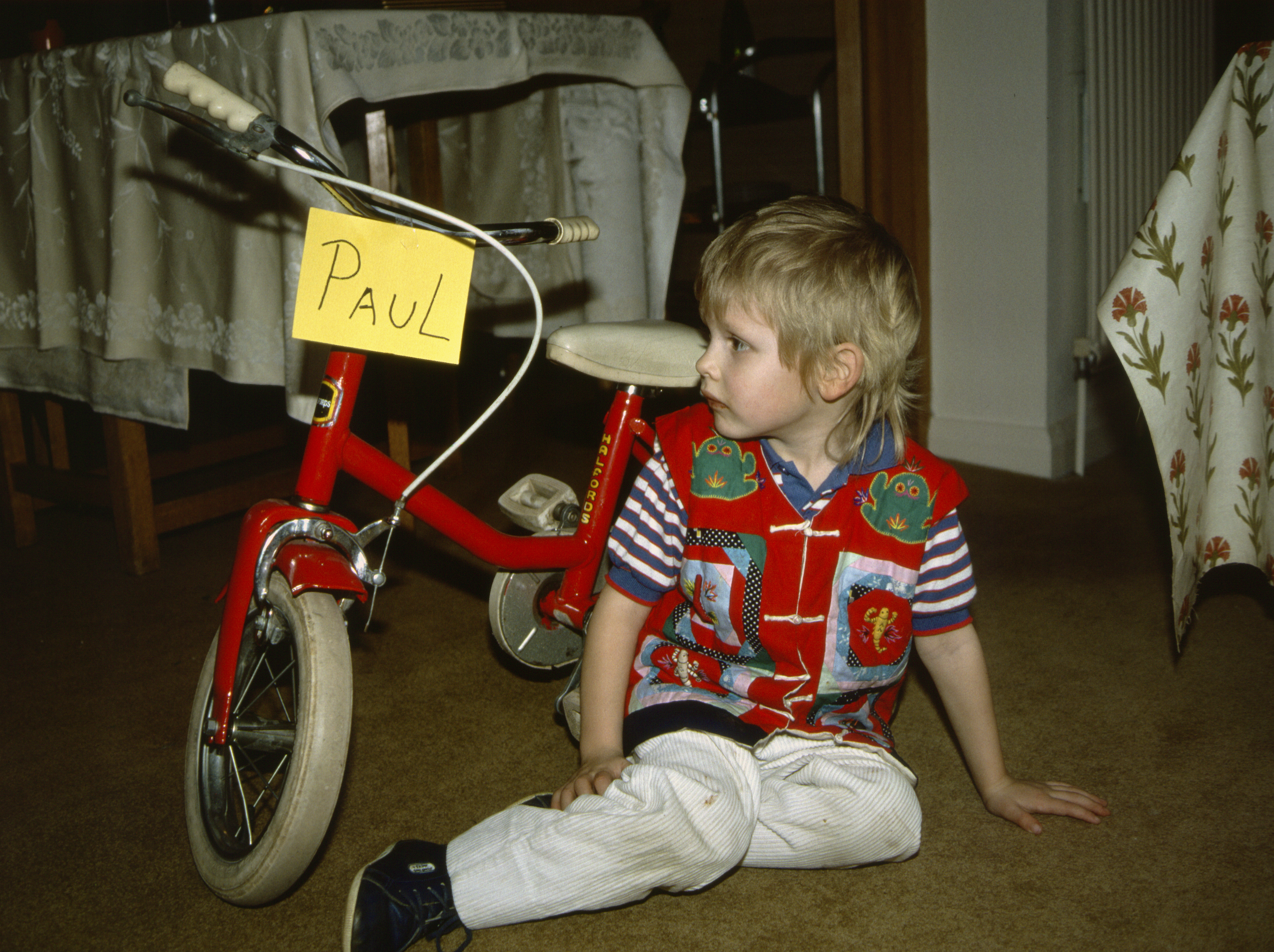 Paul Ferguson with his first bike, cheers for the mullet mum ;)