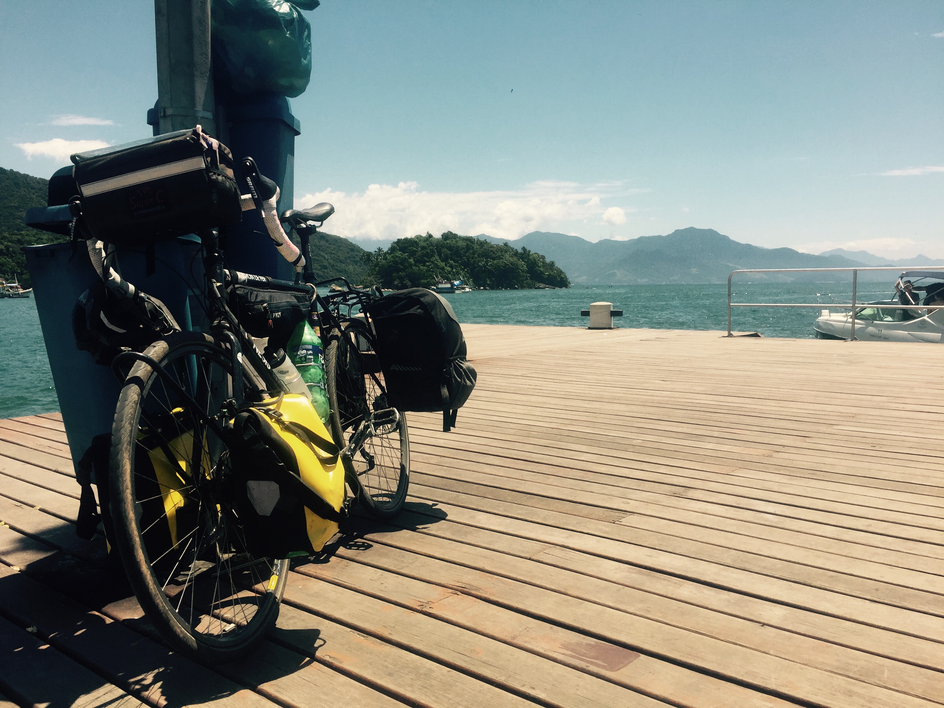 Cycling the BR-101, bike on Ilha Grange