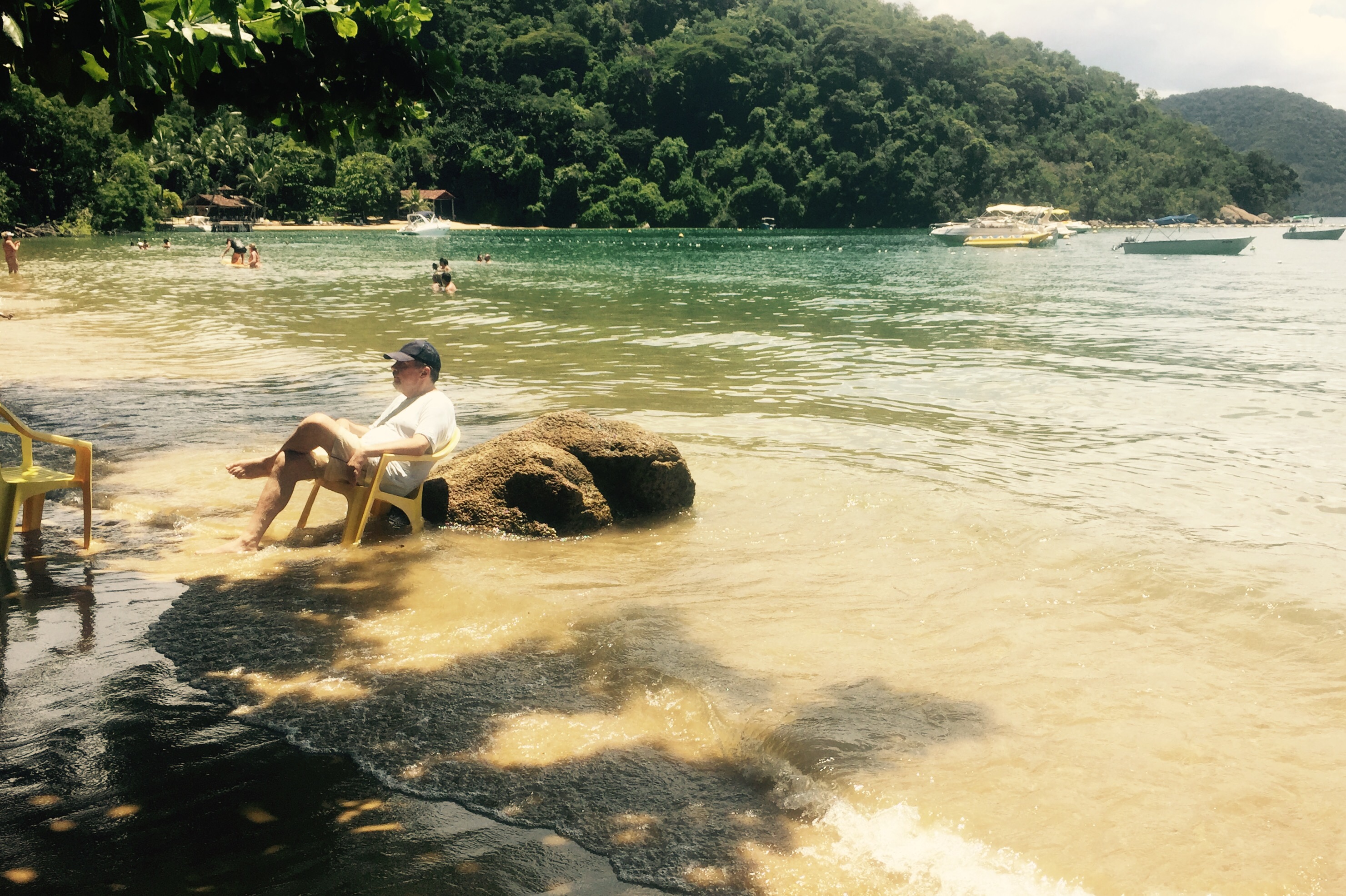 Relaxing on the beach, Ilha Grande, Brazil