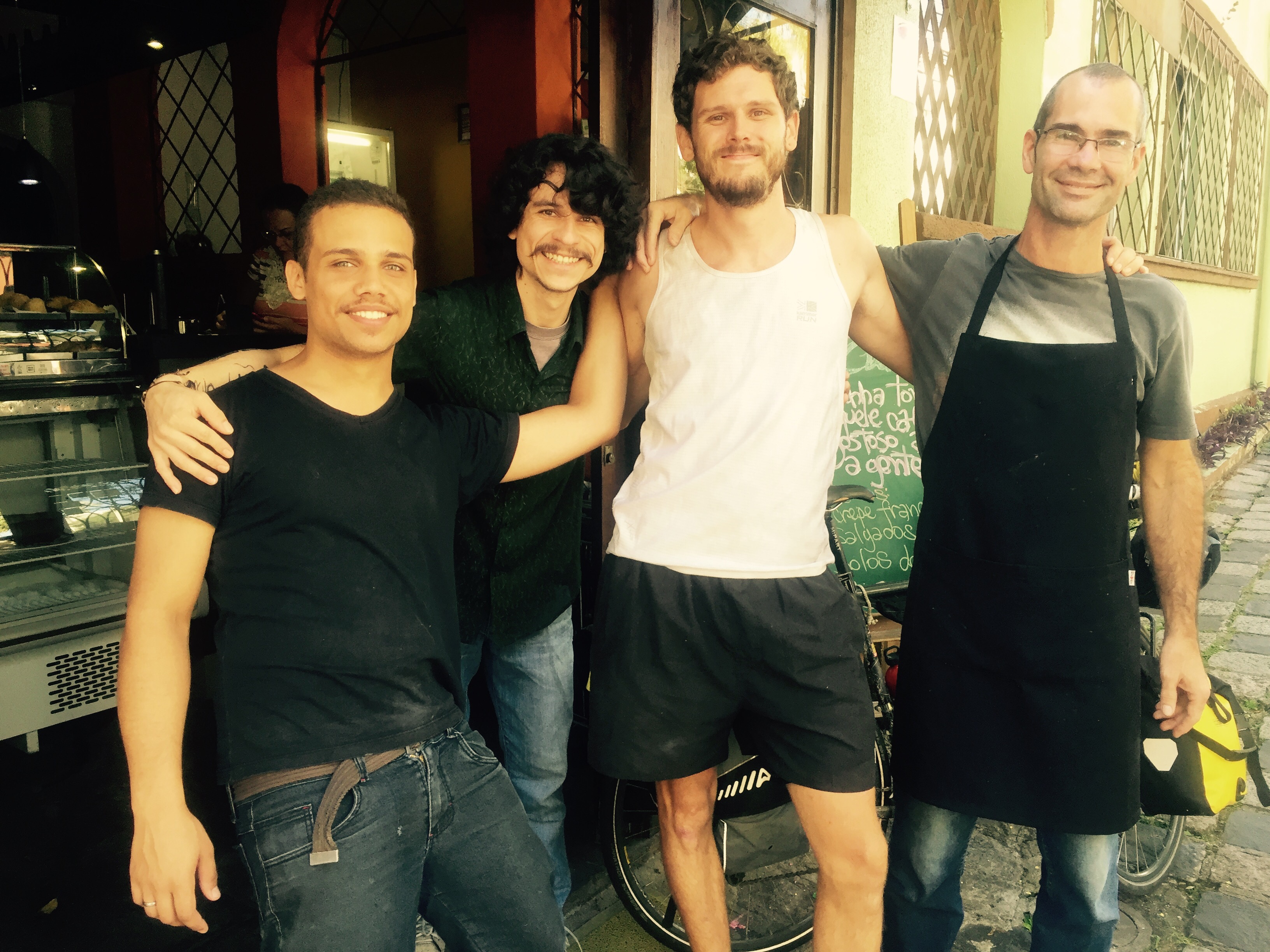 Staff and I of Expresso Curitiba Hostel, Brazil